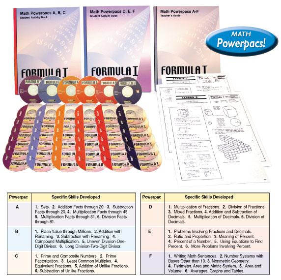 Formula 1 Math Intervention Complete Program ARRA