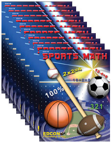 10-Pack Sports Math Activity Books