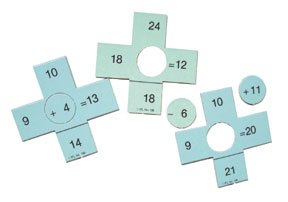 Cross Math Puzzles - Addition & Subraction