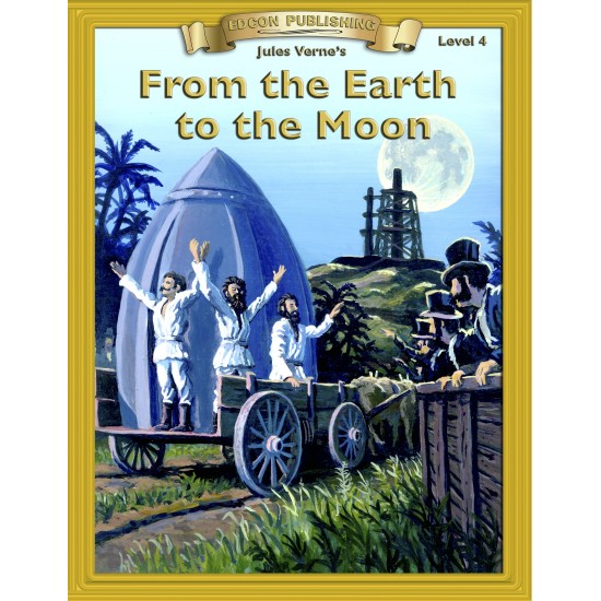 From the Earth to the Moon 10 Chapter Classic Read-along PDF eBook with Activities and Narration