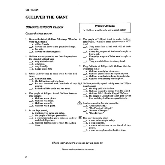 Gulliver's Travels by Jonathan Swift Reading Level 4 Printed Book