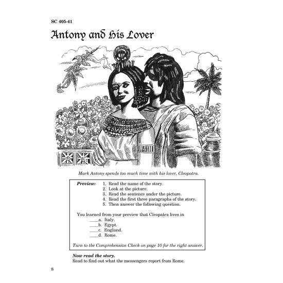 Antony and Cleopatra Reading Level 4 Printed Book