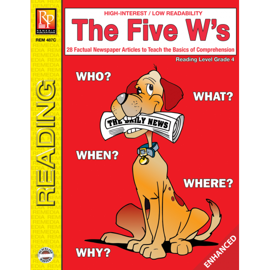 The Five W’s  Reading Level 4   Enhanced eBook