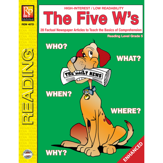 The Five W’s  Reading Level 5  Enhanced eBook